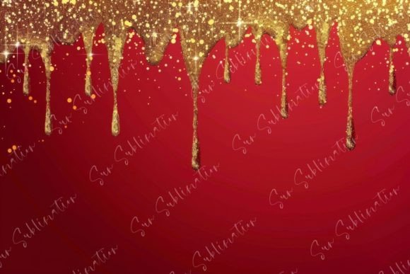 Download Red and Gold Glitter Drip Background - Glitter Collection