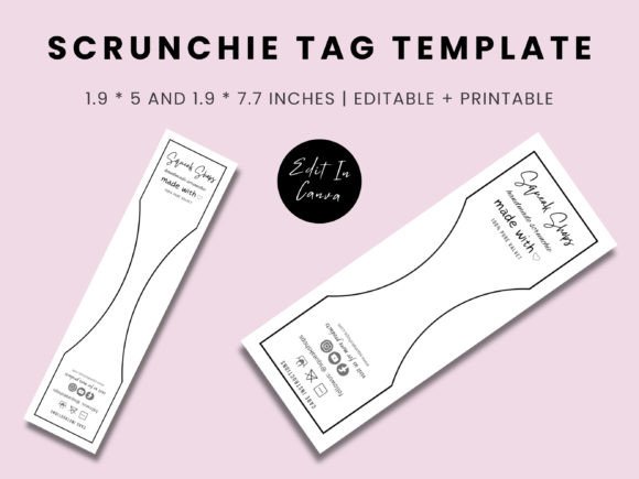 Download Canva Printable Scrunchie Tag Template - Template Collection