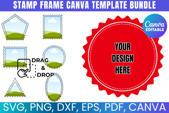 Download Stamp Frame Canva Template Bundle - Template Collection