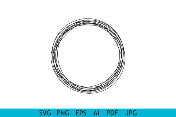 Download Hand Drawn Circular Scribble Frame - Hand drawn Collection
