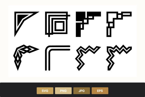 Download Geometric Corner Frame Design Elements - Frame design elements Collection
