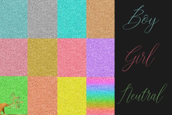 Download Nursery Baby Glitter Digital Papers - Glitter Collection