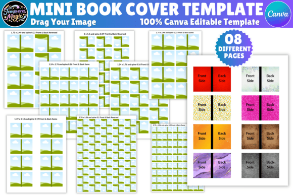 Download Mini Book Cover Canva Editable Template - Template Collection