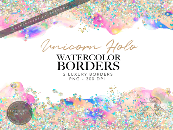 Download Holographic Border, Unicorn Glitter - Glitter Collection