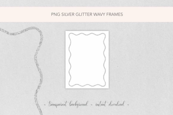 Download Silver Glitter Wavy Border PNG - Glitter Collection