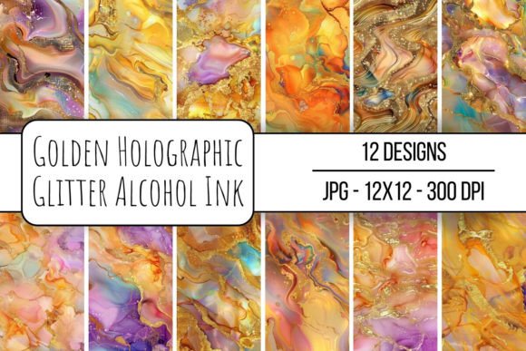 Download Golden Holographic Glitter Alcohol Ink - Glitter Collection