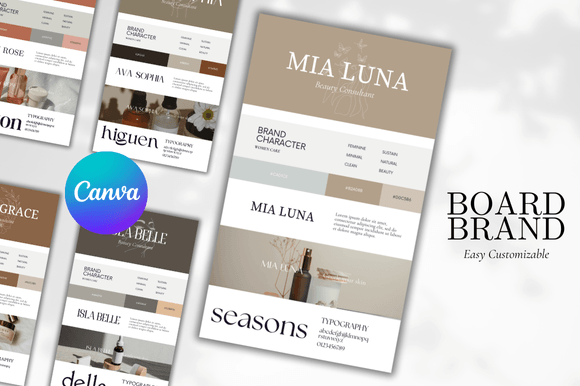 Download Brand Board Canva Template Bundle - Template Collection