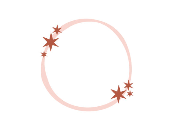 Download Stars with Hand Drawn Circle Lines Frame - Hand drawn Collection