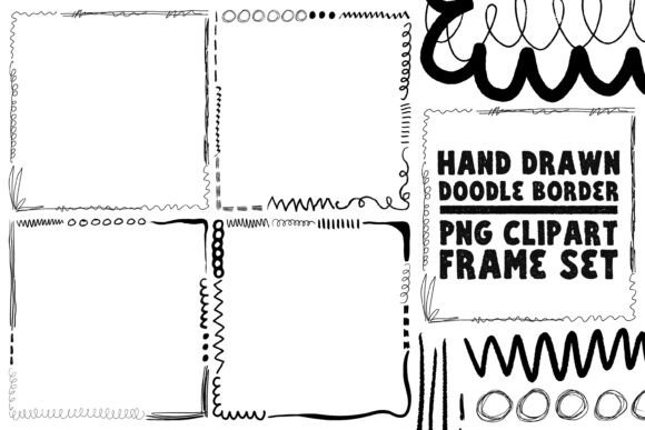Download Hand Drawn Doodle Border Png Frames - Hand drawn Collection