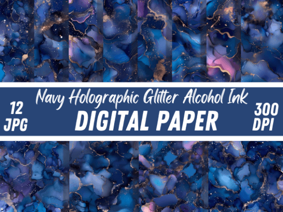 Download Navy Holographic Glitter Alcohol Ink - Glitter Collection