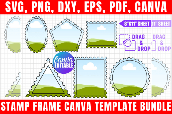 Download Stamp Frame Canva Template Bundle - Template Collection