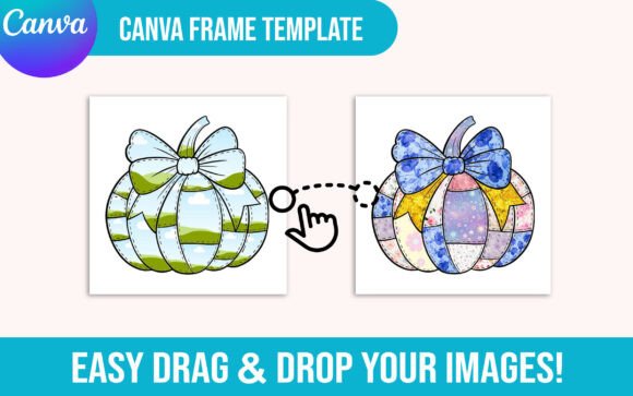 Download Patchwork Pumpkin Canva Frame Template - Template Collection
