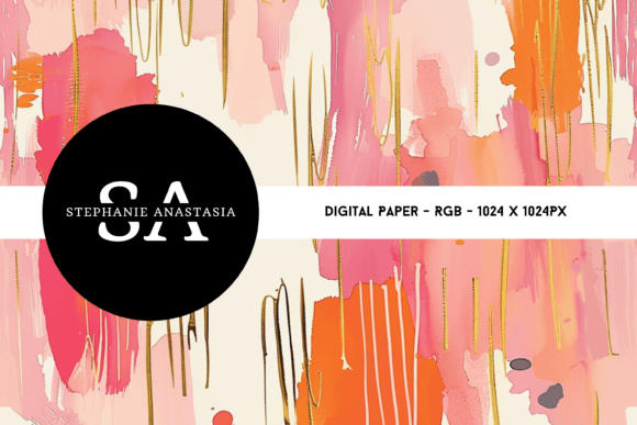 Download Orange Glitter Drip Digital Paper - Glitter Collection