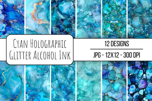 Download Cyan Holographic Glitter Alcohol Ink - Glitter Collection