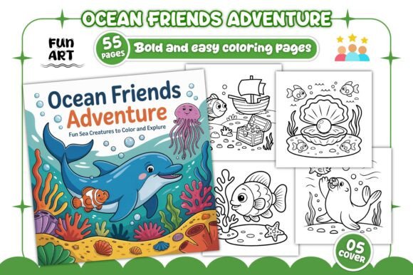 Download Ocean Friends Adventure Coloring Book - Premium Resources