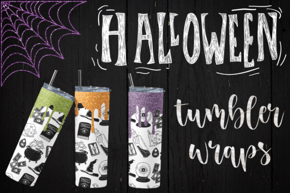 Download Halloween Black Magic Glitter Tumblers - Glitter Collection