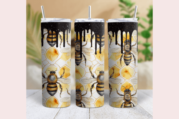 Download Black Glitter Drip Honeybee Tumbler Wrap - Glitter Collection