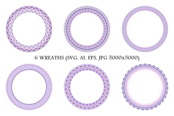 Download 6 Round Mosaic Borders - Premium Resources